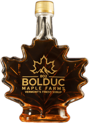Grade A Golden Maple Syrup Bottle.