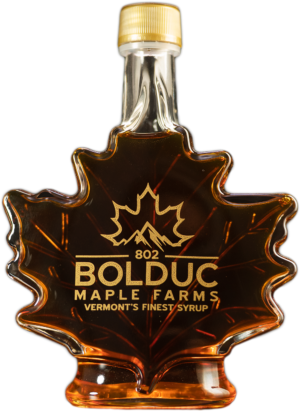 Grade A Golden Maple Syrup Bottle.